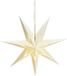 G. Wurm kerstster decoratie - wit - 60 cm - papier - 7 punten