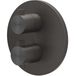 IVY Tribe Afbouwdeel Inbouwthermostaat met 2-Weg Stop-Omstel met Rond Rozet - RVS 316 Geborsteld Carbon Black PVD
