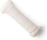 SNURO Gevlochten nylon Touw (4mm, 20M) - Slijtvast koord in sterke witte polyamide