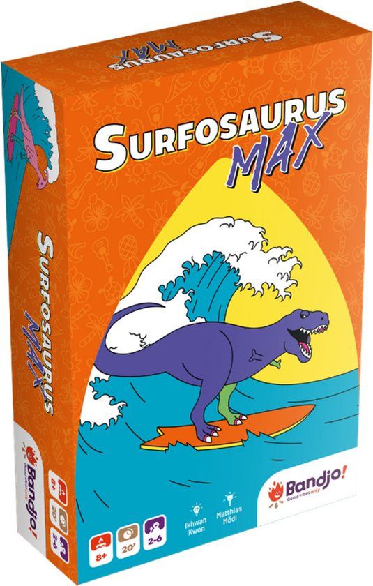 Geronimo Games SURFOSAURUS MAX - Kaartspel - Vanaf 8 jaar - 2-8 spelers