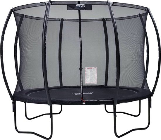 Senz Sports J5000 Premium Trampoline - 305 cm - Rond - Zwart - Met Veiligheidsnet