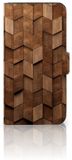 B2Ctelecom Étui style livre pour Google Pixel 8A Wooden Cubes