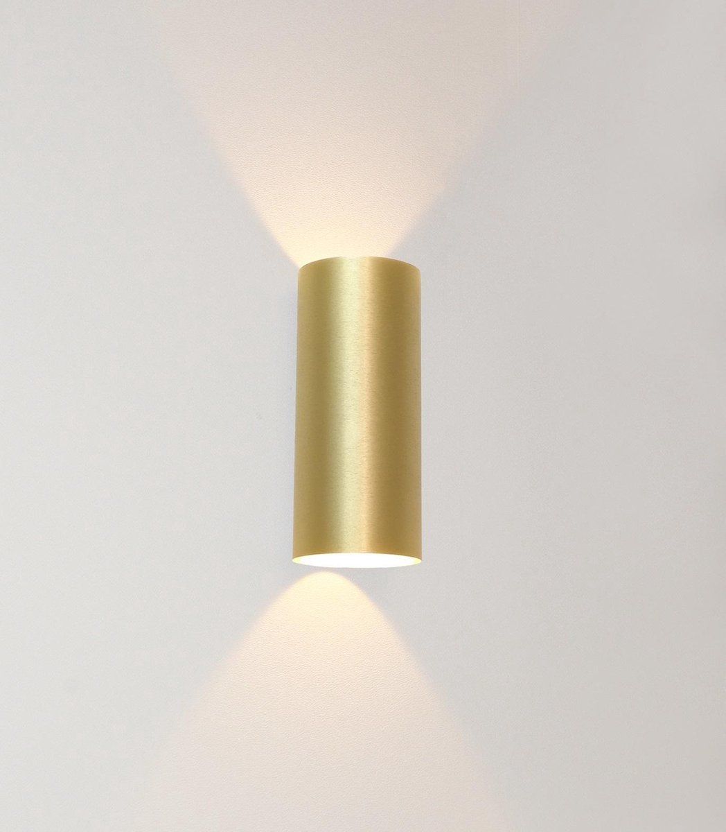 LT-Luce Wandlamp Brody 2 Mat Goud Led 2 x 4Watt - Goudkleurig