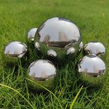 gexuamz Roestvrij stalen tuinbal spiegelgepolijst holle bal gesorteerd zilveren vijverballen - reflecterende gazing bal voor tuin mini vijver decoraties 50/100 mm