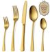 Matte Gold 60-Piece Steel Cutlery Set for 12 People