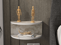 Ciao Table de chevet suspendue marbre blanc