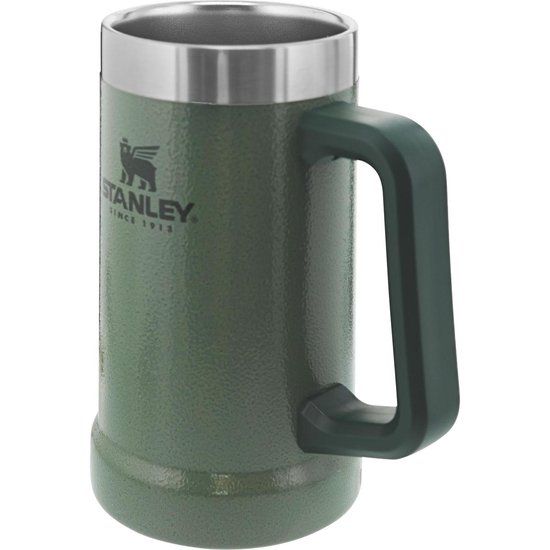 Stanley The Big Grip Beer Stein 0,7L - Hammertone Green - RVS - Dubbelwandig - Isolerend - Vaatwasserveilig