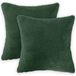vidaXL - Kussensloop - 2 pcs - HEERLEN - Donkergroen - 35 x 35 cm - Bouclé