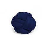 Homemania 30DK-19 Decoratieve kussen Knop, blauw van polyester, 30 x 30 x 35 cm