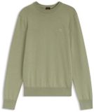 Hugo Boss Heren Trui Katoen Lange Mouw Ronde Hals Effen OPEN GREEN XL