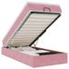 vidaXL Lit coffre avec matelas, Velours, Rose, 160x200 cm
