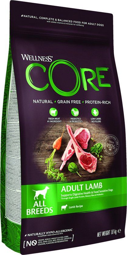 Wellness Core Grain Free Adult Lam - 1.8 kg