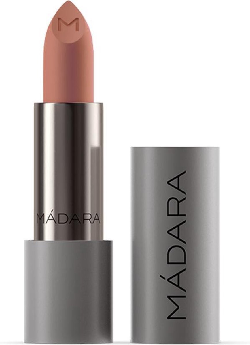 Mádara Organic Skincare | VELVET WEAR Matte Cream Lipstick #34 WHISPER – 3.8g, Fluweelachtige textuur, Comfortabel in gebruik, Satijnen afwerking, Met Bosbessenzaadolie en Sheaboter, Veganistisch, Ecocert-gecertificeerd, Recyclebare verpakking.