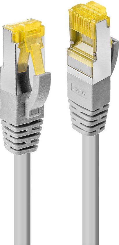 LINDY 47268 RJ45 Netwerkkabel, patchkabel CAT 6a (losse kabel CAT 7) S/FTP 10.00 m Grijs Snagless 1 stuk(s)
