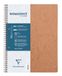 Clairefontaine Age Bag Collegeblock met Dubbele Spiraal, A4+ 80 Vel, Gekarteld, Perforatie, 4-Gats, Gekarteld, Bruine Kaft