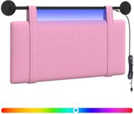 vidaXL - Hangend hoofdbord - Roze - Stof