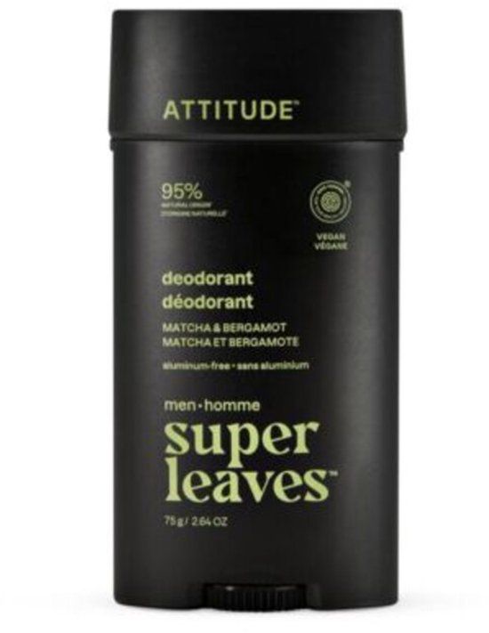 Attitude Super Leaves Men Deodorant Matcha & Bergamot - 75 gr