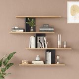 [en.casa] Wandrek Hökkomi 78x99x15 cm houtkleurig en antraciet