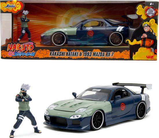 Jada Toys Jada NARUTO SHIPPUDEN 1995 MAZDA 1:24 Die-Cast voertuig met Kakashi figuur