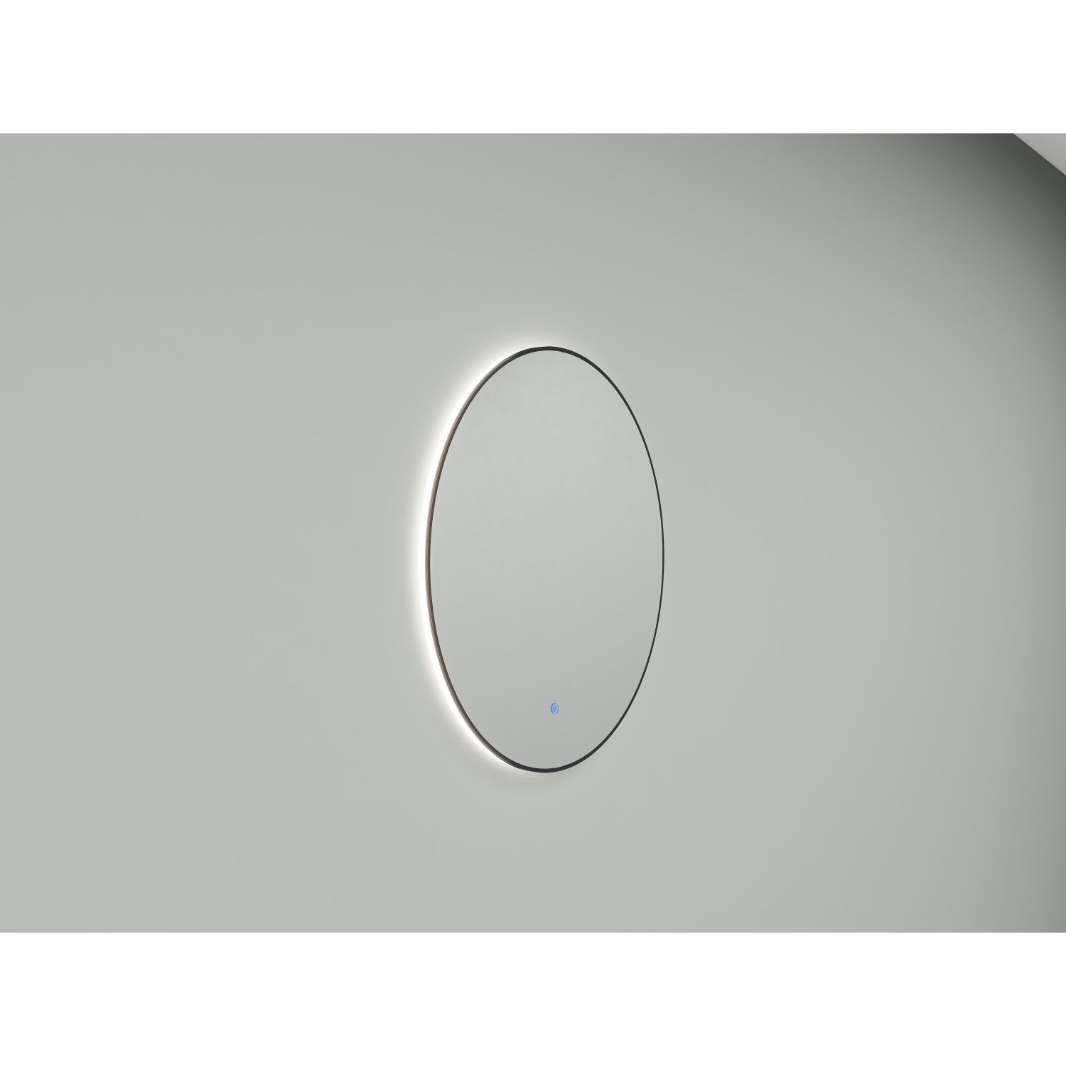 Boss & Wessing Sifo Ronde spiegel met LED, dimbaar 60 cm Mat Zwart