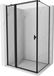 Mexen Mist T porte de douche pivotante gauche 85 x 110, cadre noir, noir