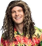 Boland - Pruik Rastafari Bruin - Krullen - Lang - Mannen