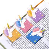 Set Puckator Boekenleggers Set Magnetisch - Unicorn Magic/Magische Eenhoorn - Blauw&Roze&Paars&Geel - 8x3cm