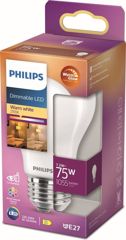 Philips LED Lamp E14 1055 lm 2700K Warm Wit Licht - Mat