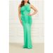 GUESS Marciano By Livvie Robe longue Pompom Vert Taille : 36