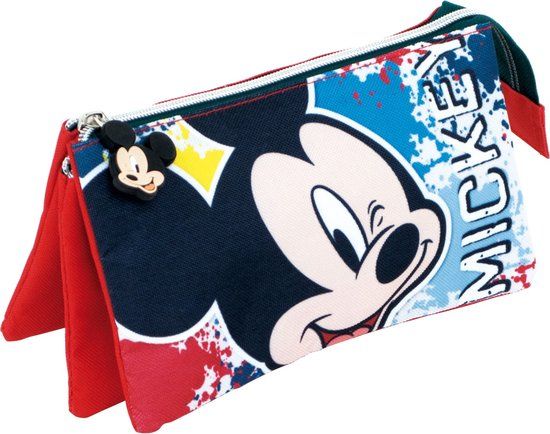 Disney Etui Mickey Mouse 21 X 11 Cm Polyester Rood