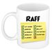 Bellatio Decorations Naam mok Raff - wit - top gozer - keramiek - 300 ml - cadeau collega beker