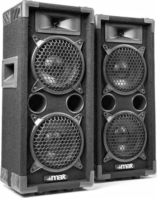 Disco speakerset MAX26 - Zwart - 600W - 2 speakers