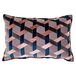 Paoletti Delano Polyester gevuld kussen, Blush/Navy, 40 x 60cm