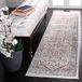 Safavieh Shivan Collection Hedendaags vloerkleed voor woonkamer, eetkamer, slaapkamer, laagpolig, grijs en blauw, 61 x 214 cm
