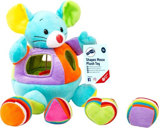 Small Foot Pluche vormenstoof muis met brei motief vormpjes