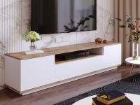 FRIZA Meuble tv-hifi 3 portes battantes pin blanc