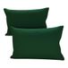 PETTI Artigiani Italiani - Paar kussenslopen 50 x 80 cm van microvezel, decoratief kussen voor slaapkamer bank set van 2 kussenslopen, effen, groen, 100% Made in Italy
