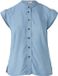 s.Oliver blouse en lyocell avec manches capeline bleu clair taille 44