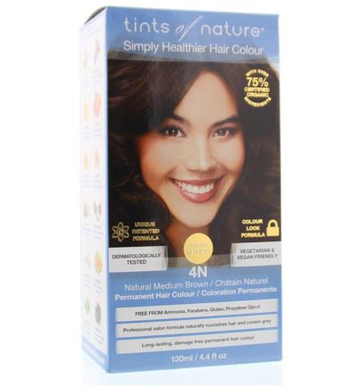 Tints Of Nature Middelbruin 4N - Haarverf