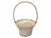 Van der Leeden Paasmand met hengsel - bruin - D35 x H56 cm - rotan - gevlochten riet - Pasen - bloempot/plantenpot