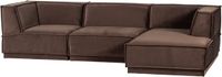 WOOOD Manu Chaise Longue Bank Rechts - Velvet - Bruin