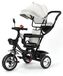 Tricycle pour enfants - Avec barre de poussée - Convient pour 1-2 ans, jusqu'à 20 kg - Siège pivotant - Pare-soleil pliable avec protection UV - Porte-gobelet et panier - Pliable - Gris