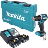 Makita DDF 487 RFK accuboormachine 18 V 40 Nm borstelloos + 2x accu 3,0 Ah + oplader + koffer