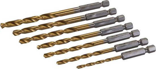 Silverline Boor Bit Set - 3 t/m 6.5 mm - 7 delig