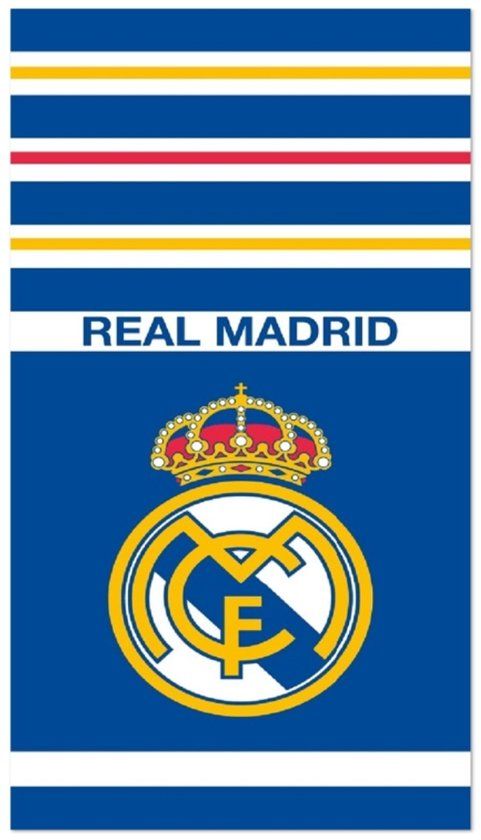 4KidsOnly Real Madrid Strandlaken Stripes - 70 x 140 cm - Polyester