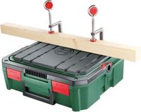 BOSCH Systembox opbergbox, maat S, plus zaagtafel, staal, 60 cm breed, 90 cm hoog, 90 cm lang, groen