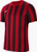 Nike Striped Division IV Kinder Voetbalshirt Korte Mouw Polyester Rood/Zwart Maat 128