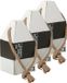Excellent Houseware Deurstopper - 3x - havenpaal maritiem hout/touw 18 cm
