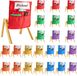 Vevor Klaslokaalstoel met Zak, Rugleuning, Naambordje, 36 CM, 6 Kleuren, Set van 24