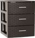 Plasticforte Bureau organizer - 3 lades - rotan bruin - 39 x 36 x 46 cm - Ladeblok